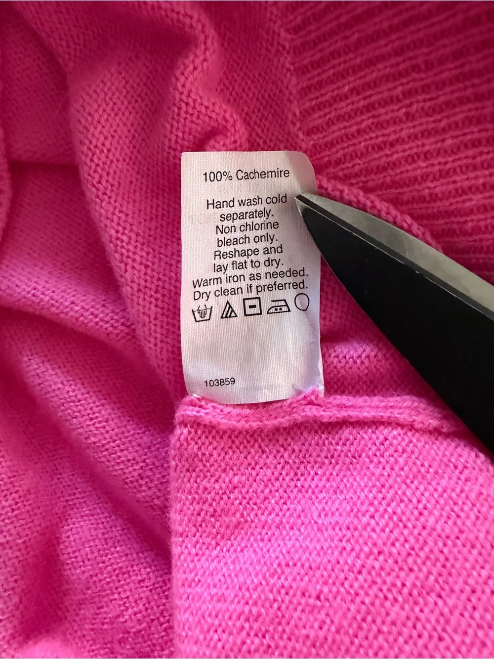 Talbots Size Small Hot Pink 3/4 Sleeve Pure 100% Cashmere Pullover Sweater